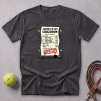 Coffee Is My Cooldown Receipt Tee — Graphite