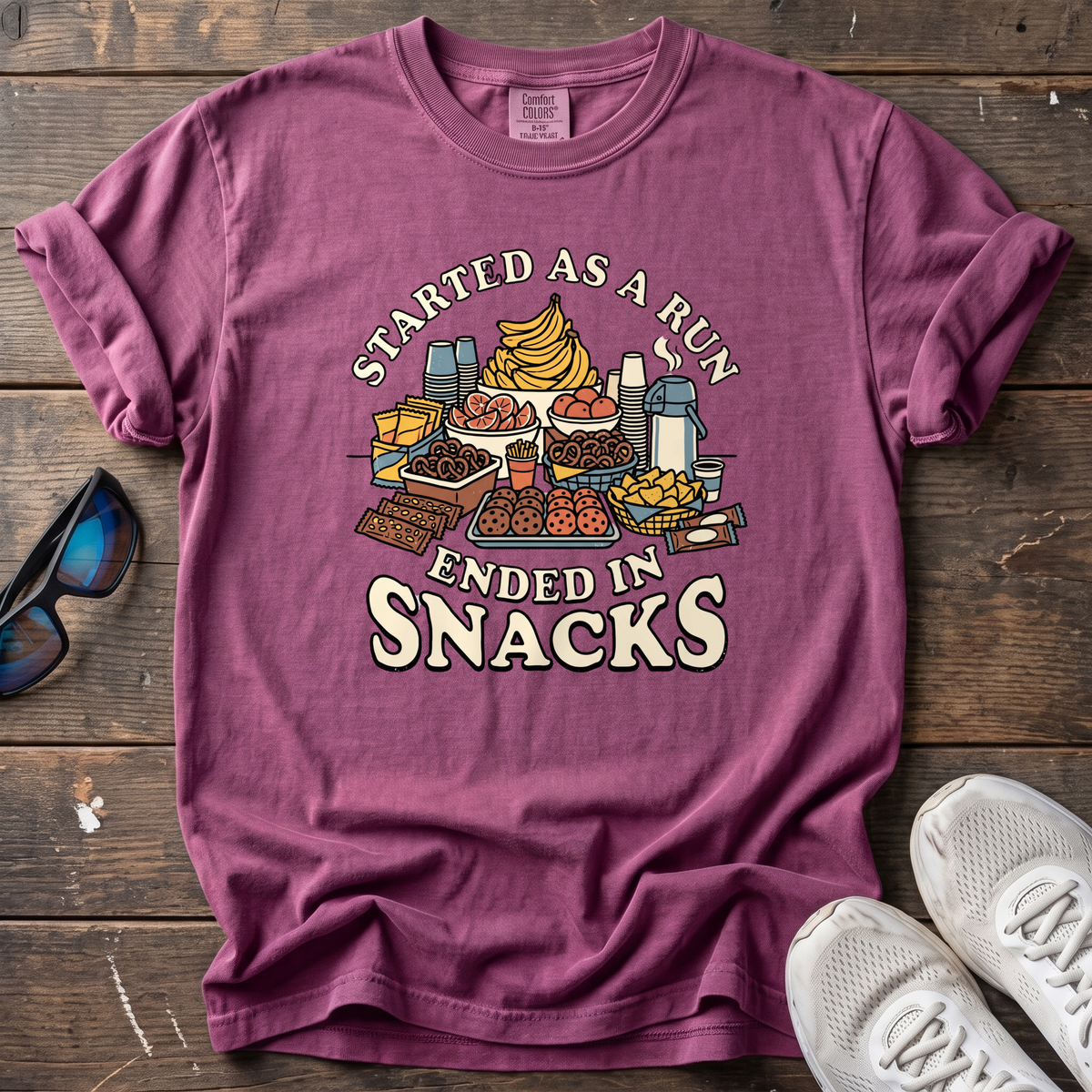 Ended In Snacks Tee — Berry