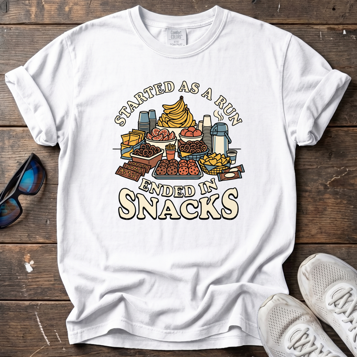 Ended In Snacks Tee — White