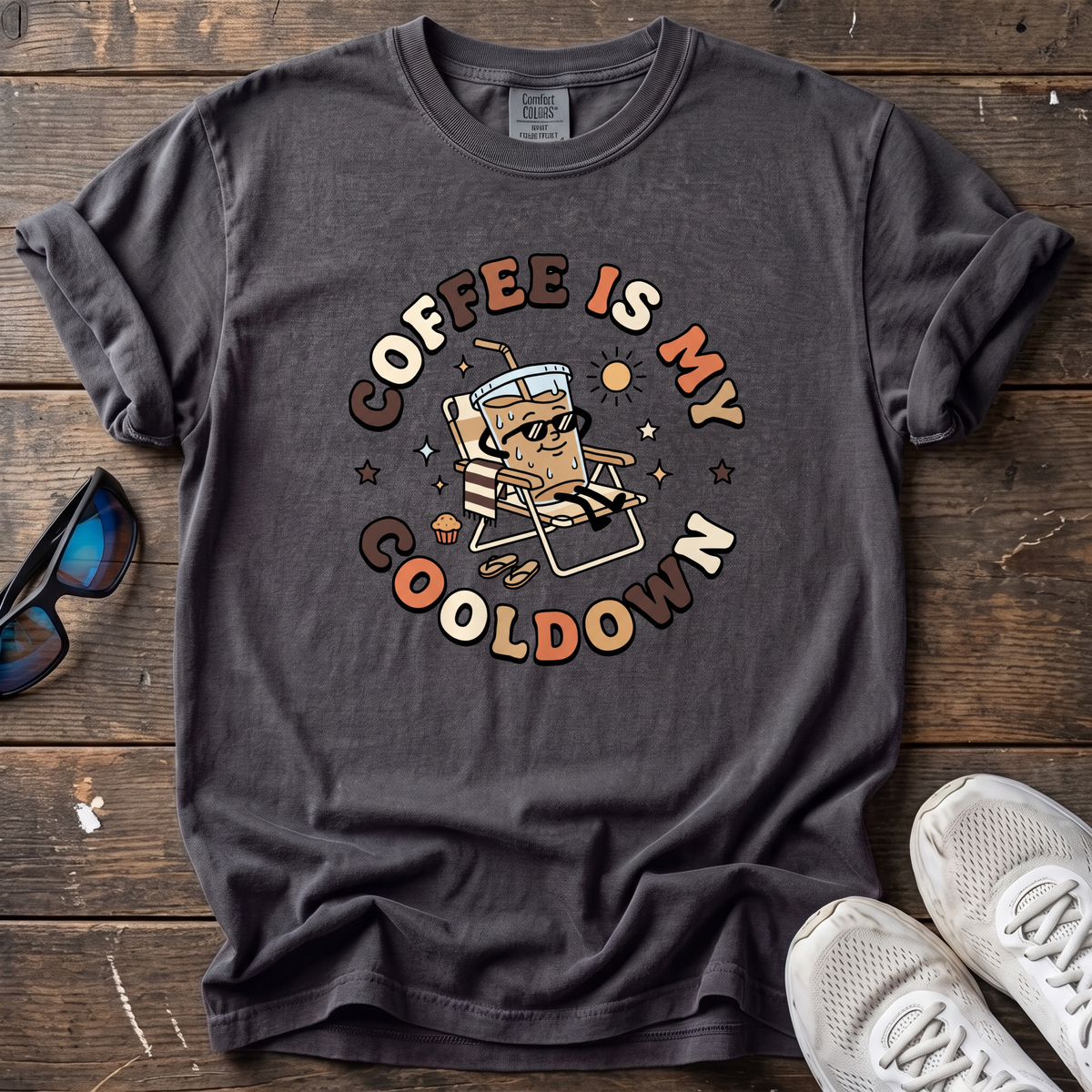 Coffee Is My Cooldown Tee — Graphite