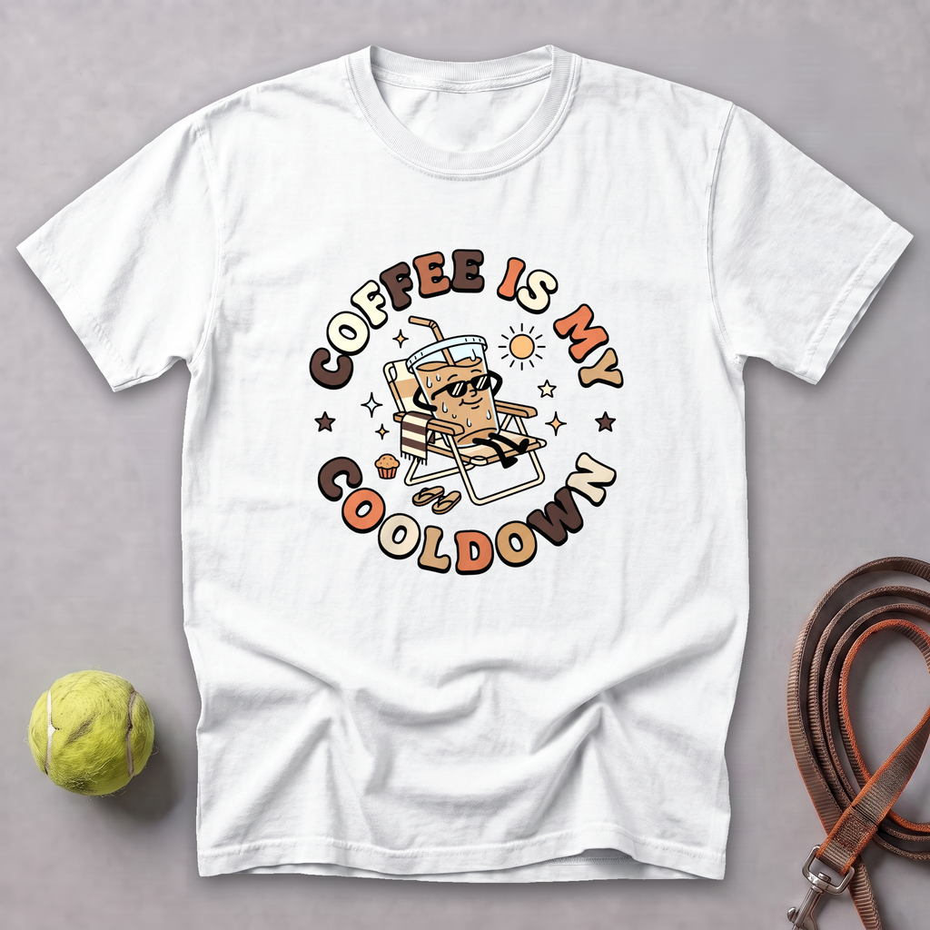 Coffee Is My Cooldown Tee — White