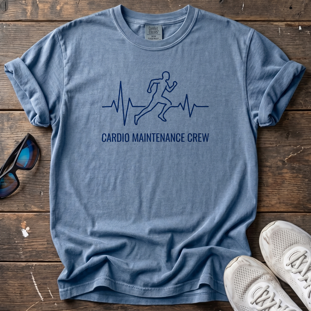 Cardio Maintenance Crew Tee — Blue Jean