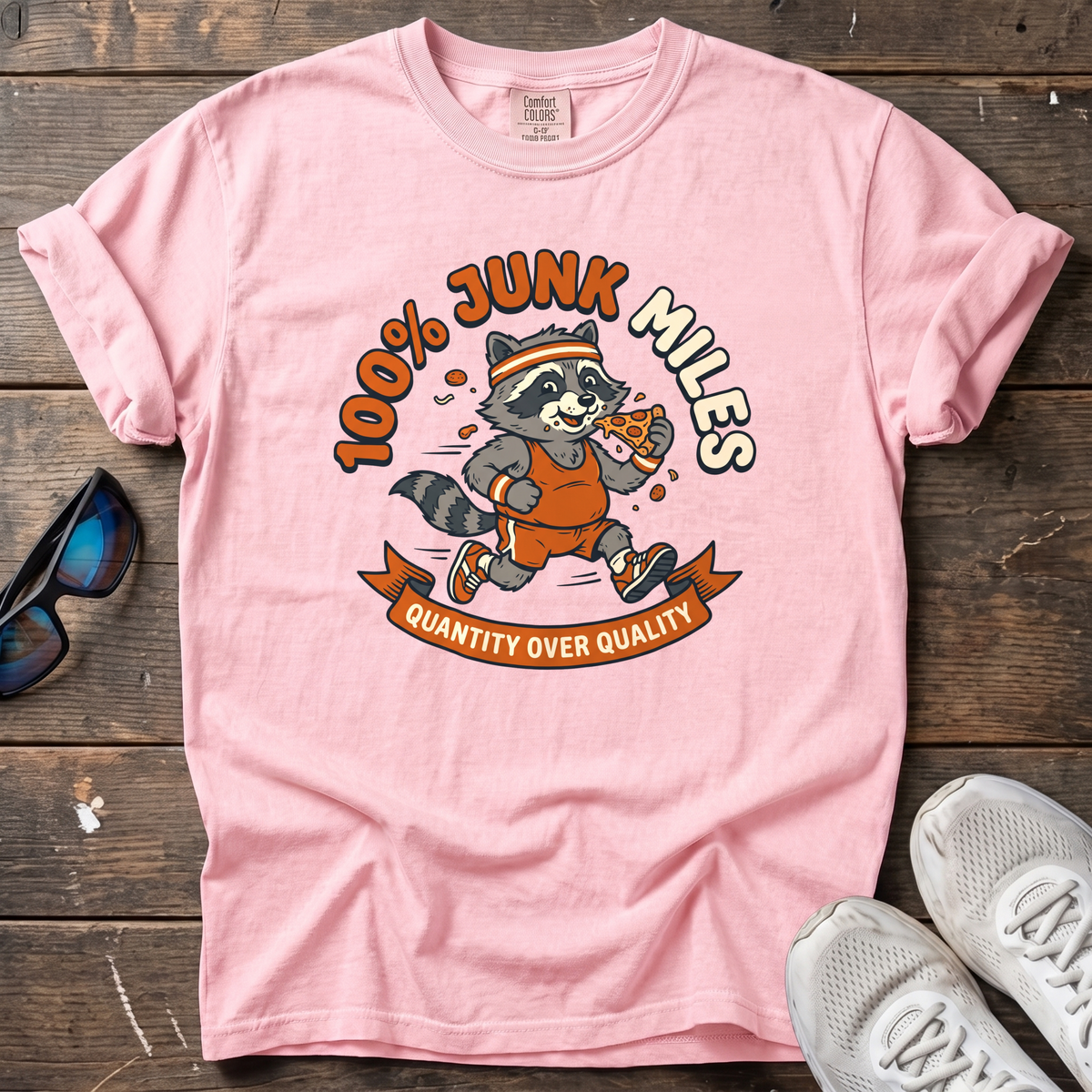 100% Junk Miles Tee — Blossom