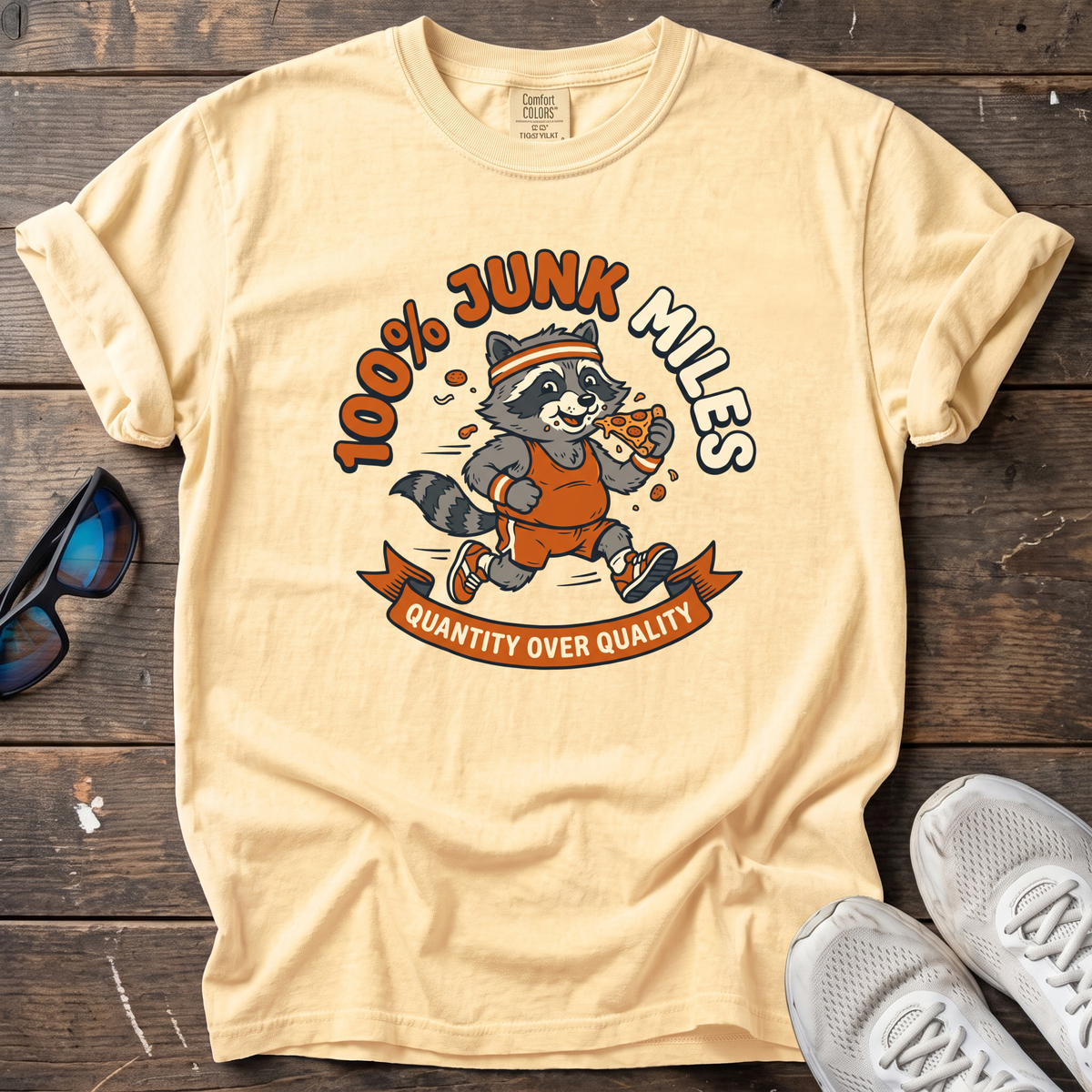 100% Junk Miles Tee — Butter