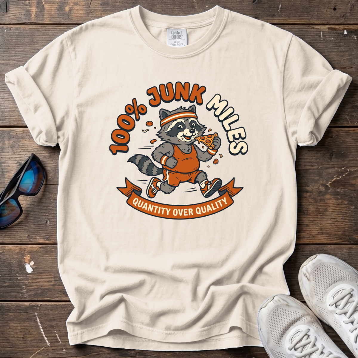 100% Junk Miles Tee — Ivory