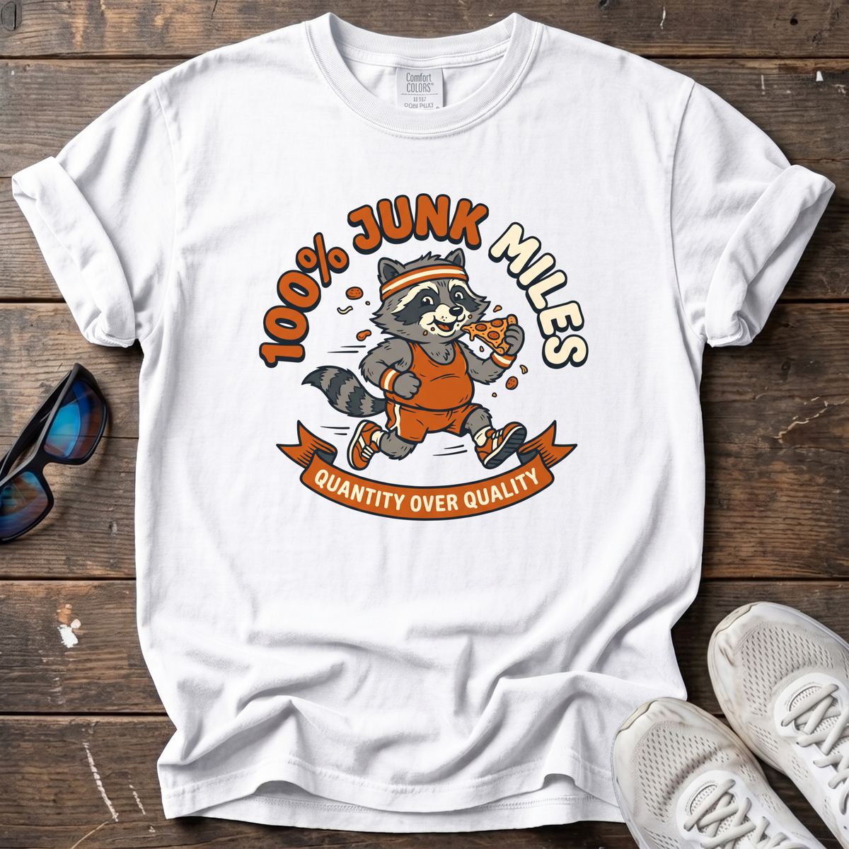100% Junk Miles Tee — White