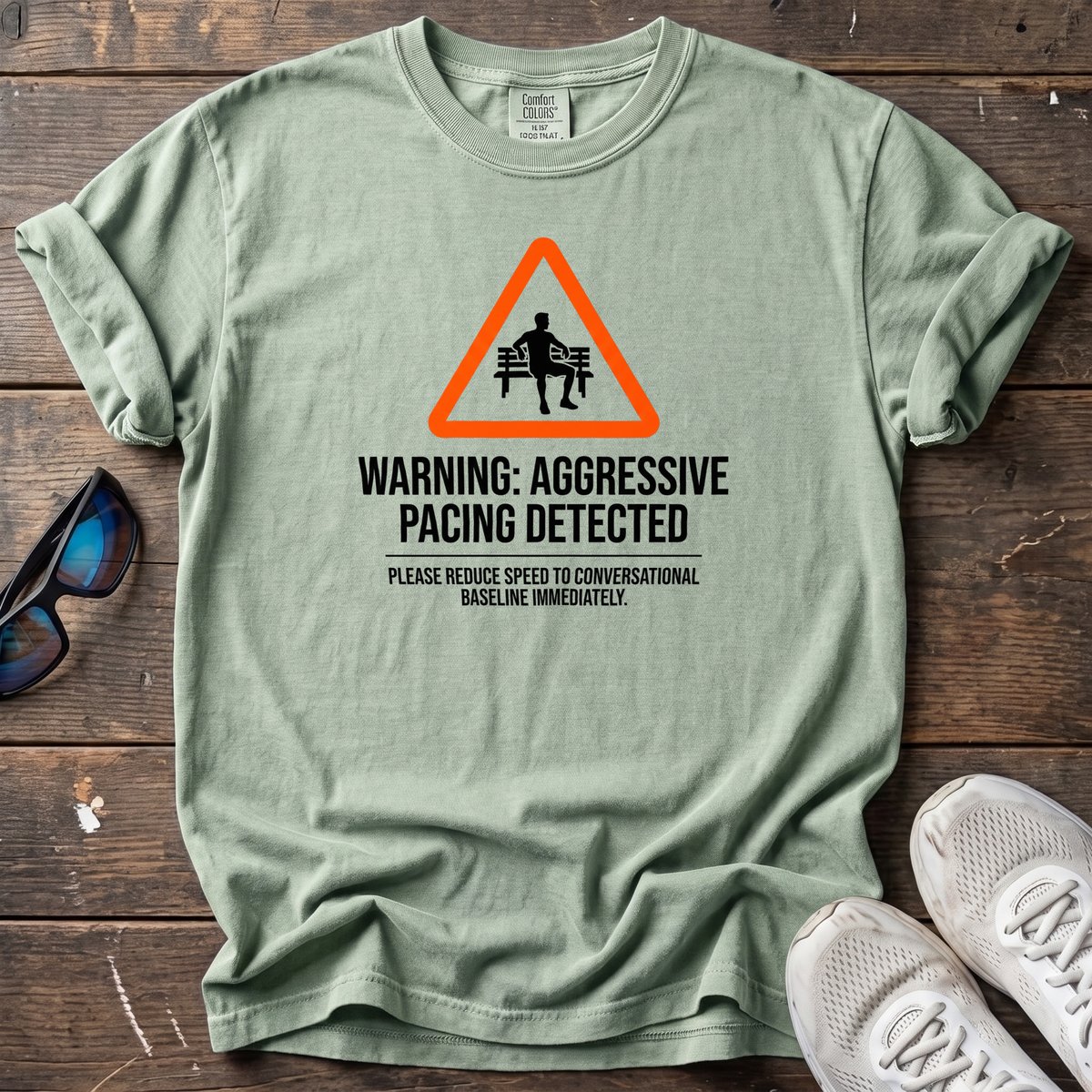 Aggressive Pacing Tee — Bay