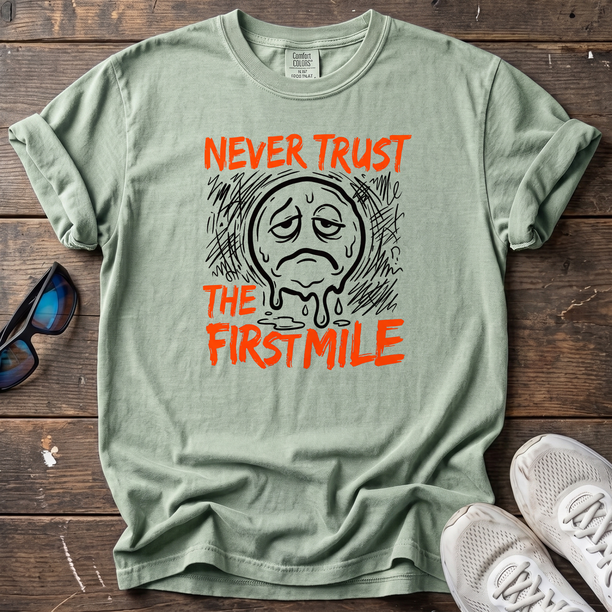 Never Trust the First Mile Tee — Bay