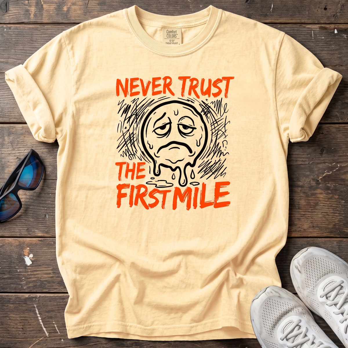 Never Trust the First Mile Tee — Butter