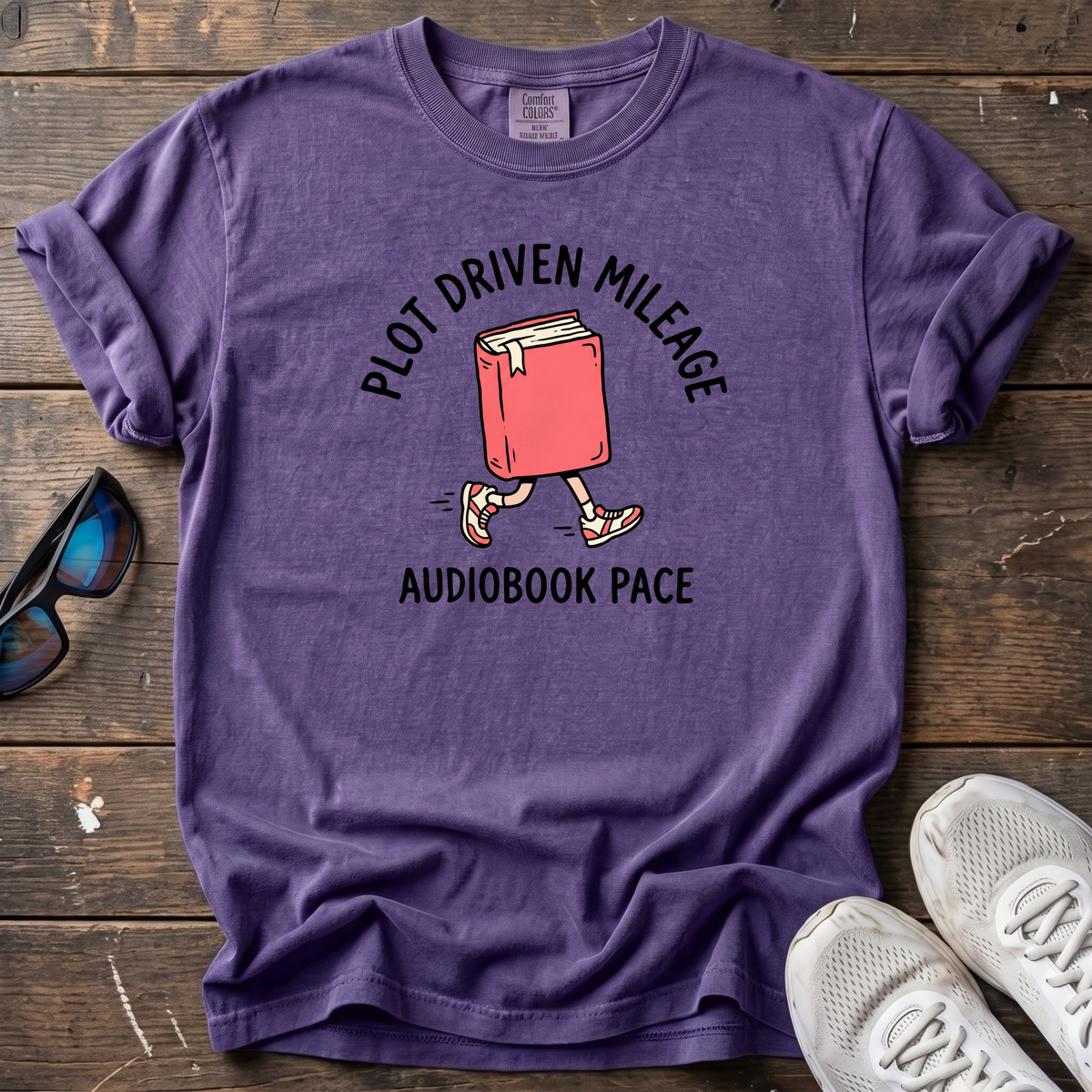 Audiobook Pace Tee — Grape