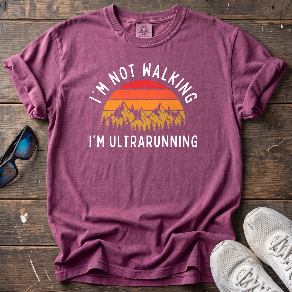 I'm Not Walking Tee — Berry