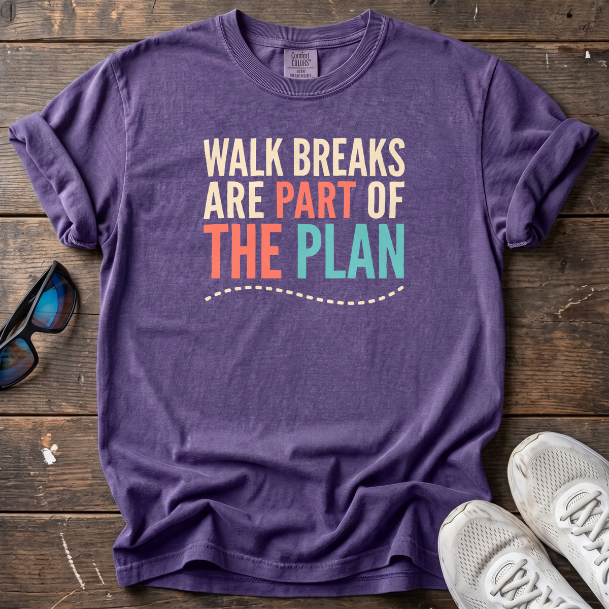 Walk Breaks Are Part of the Plan Tee — Grape