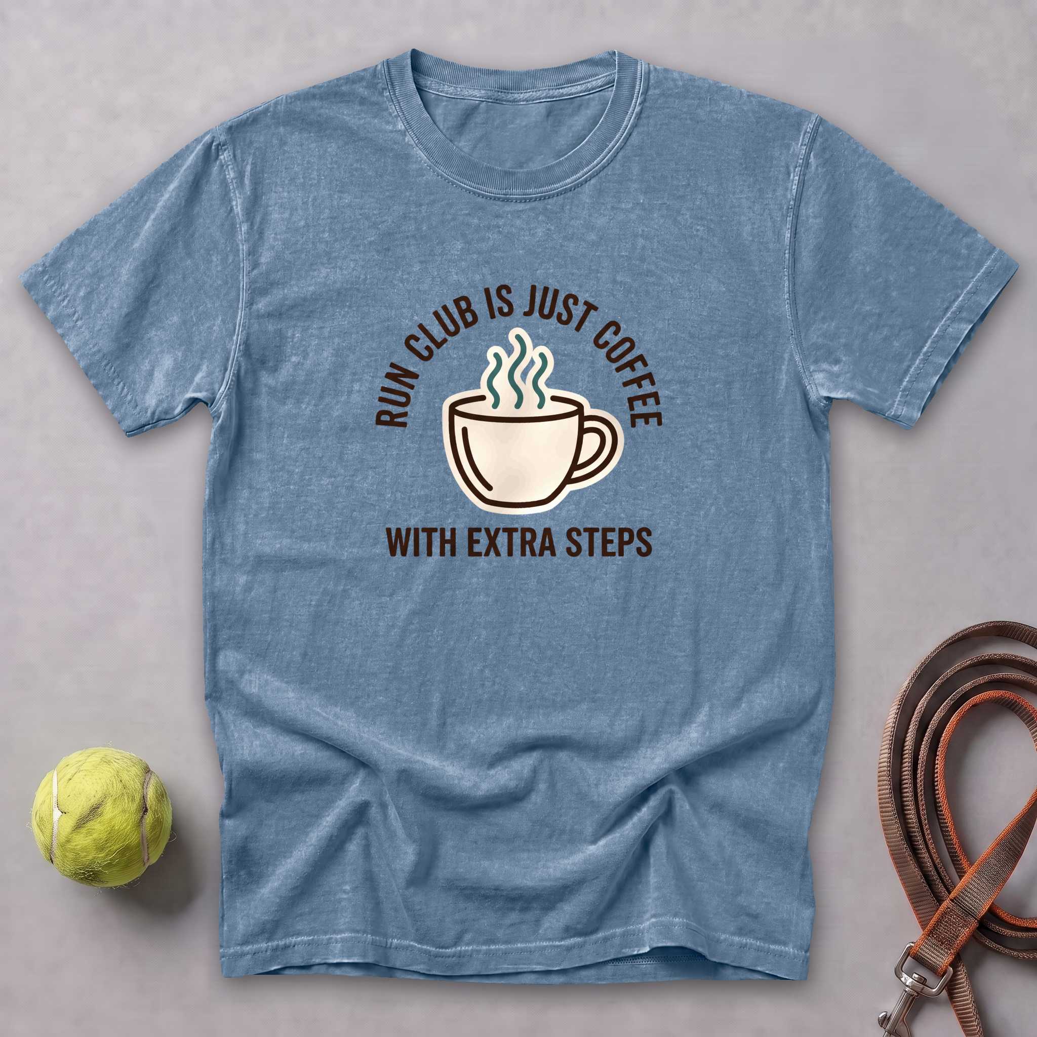 Run Club Is Just Coffee Tee — Blue Jean