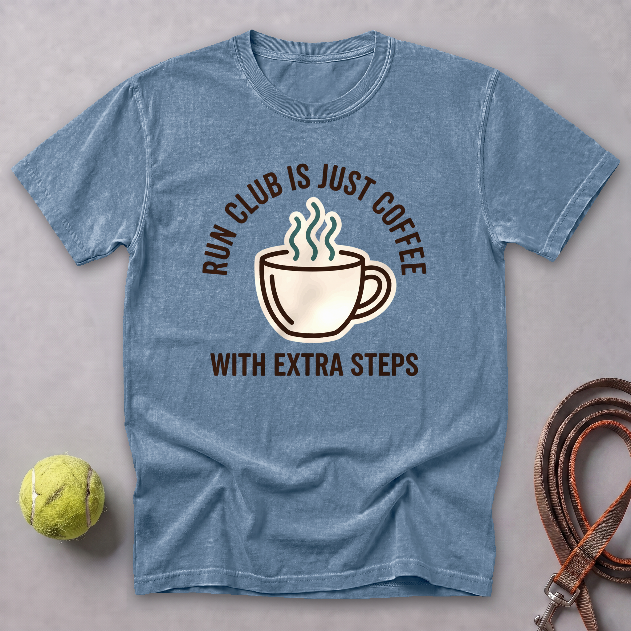 Run Club Is Just Coffee Tee — Blue Jean