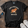 Slow & Unbothered Run Club Tee — Black