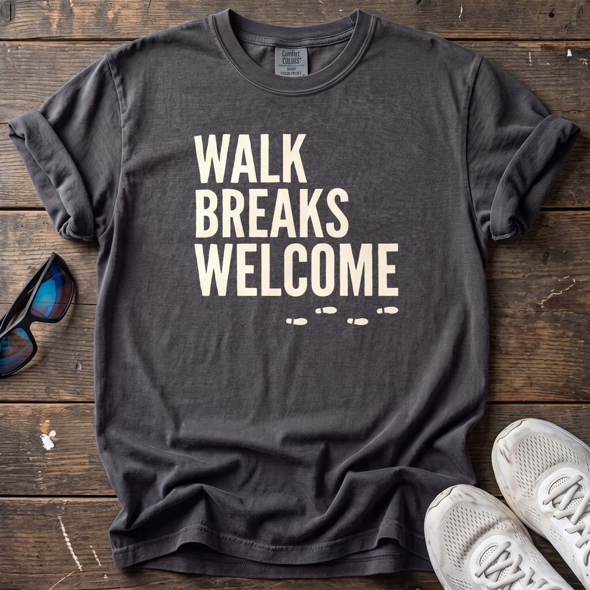 Walk Breaks Welcome Tee — Graphite