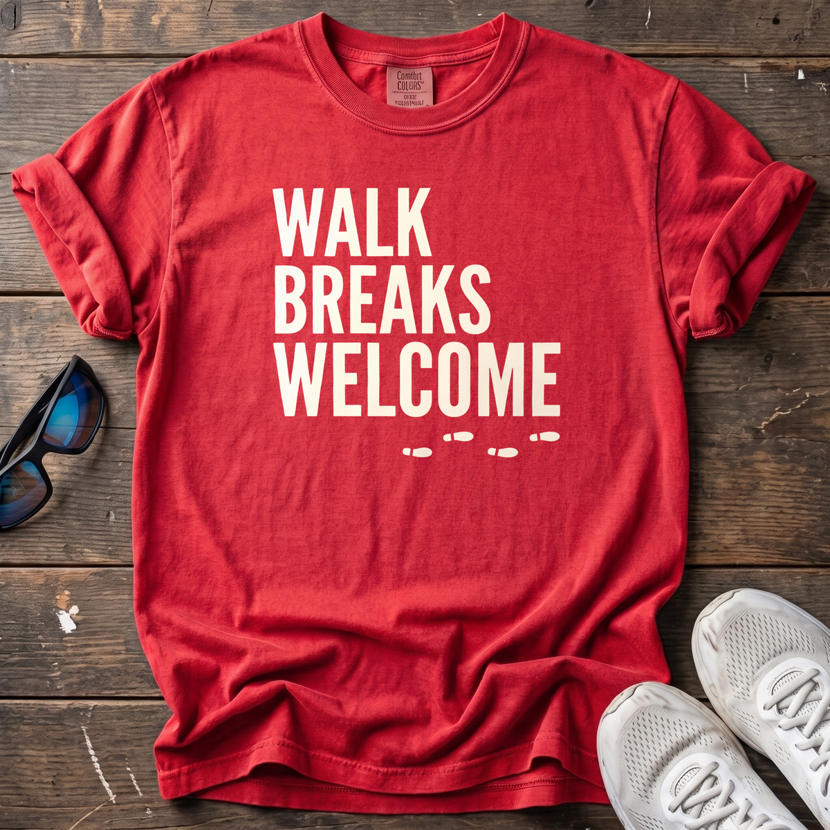 Walk Breaks Welcome Tee — Red