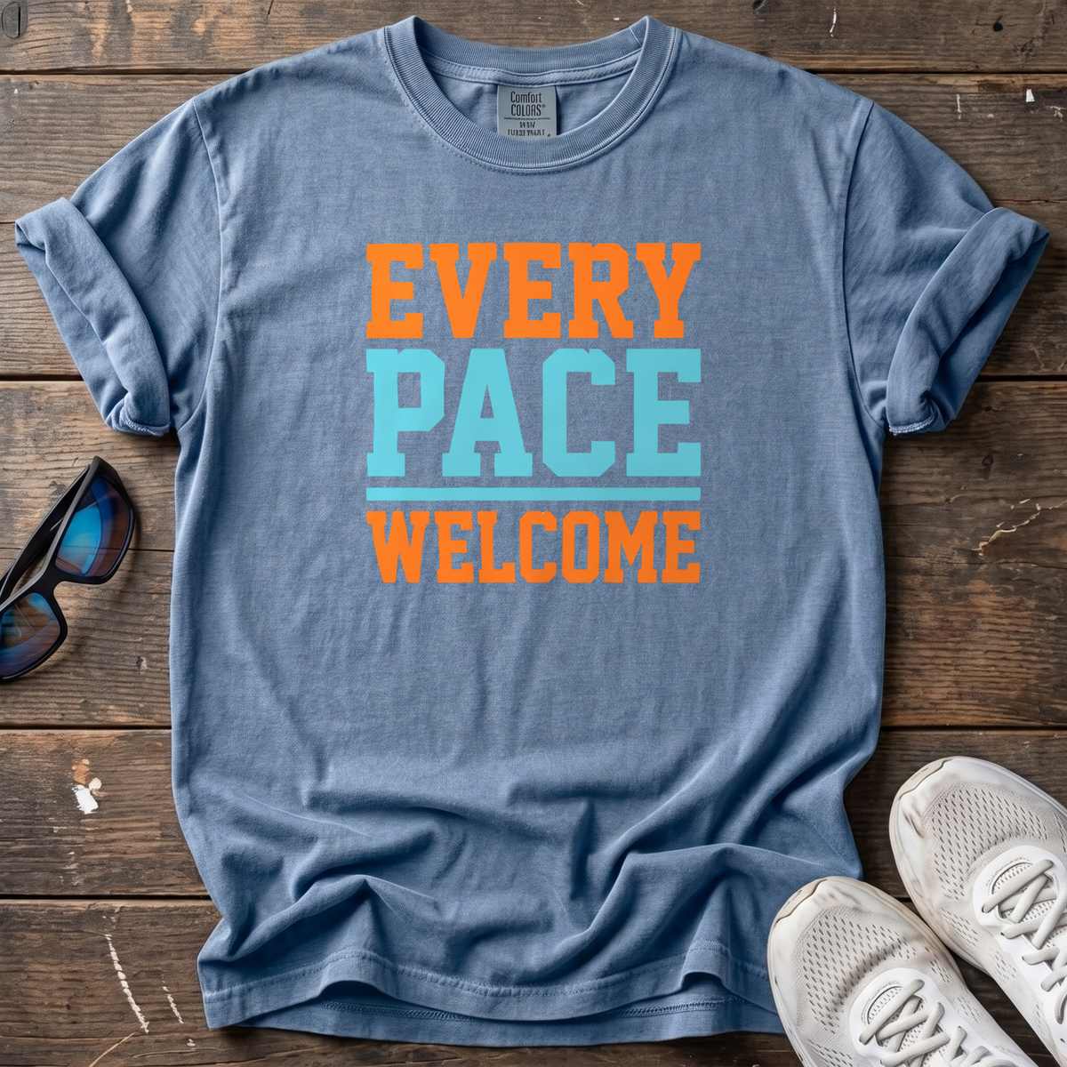 Every Pace Welcome Tee — Blue Jean
