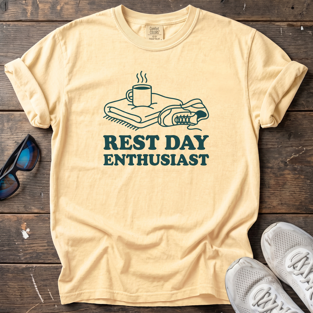 Rest Day Enthusiast Tee — Butter