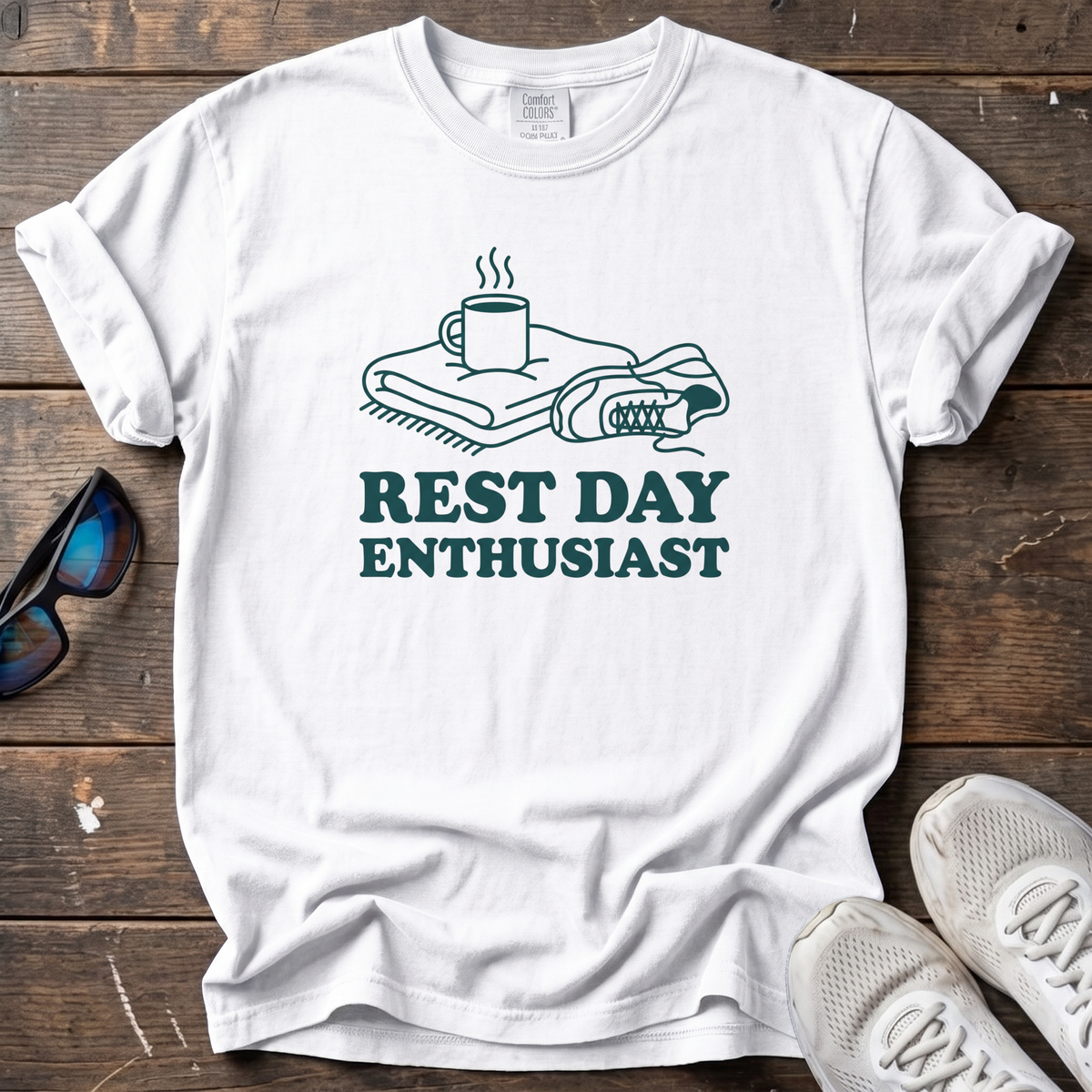 Rest Day Enthusiast Tee — White