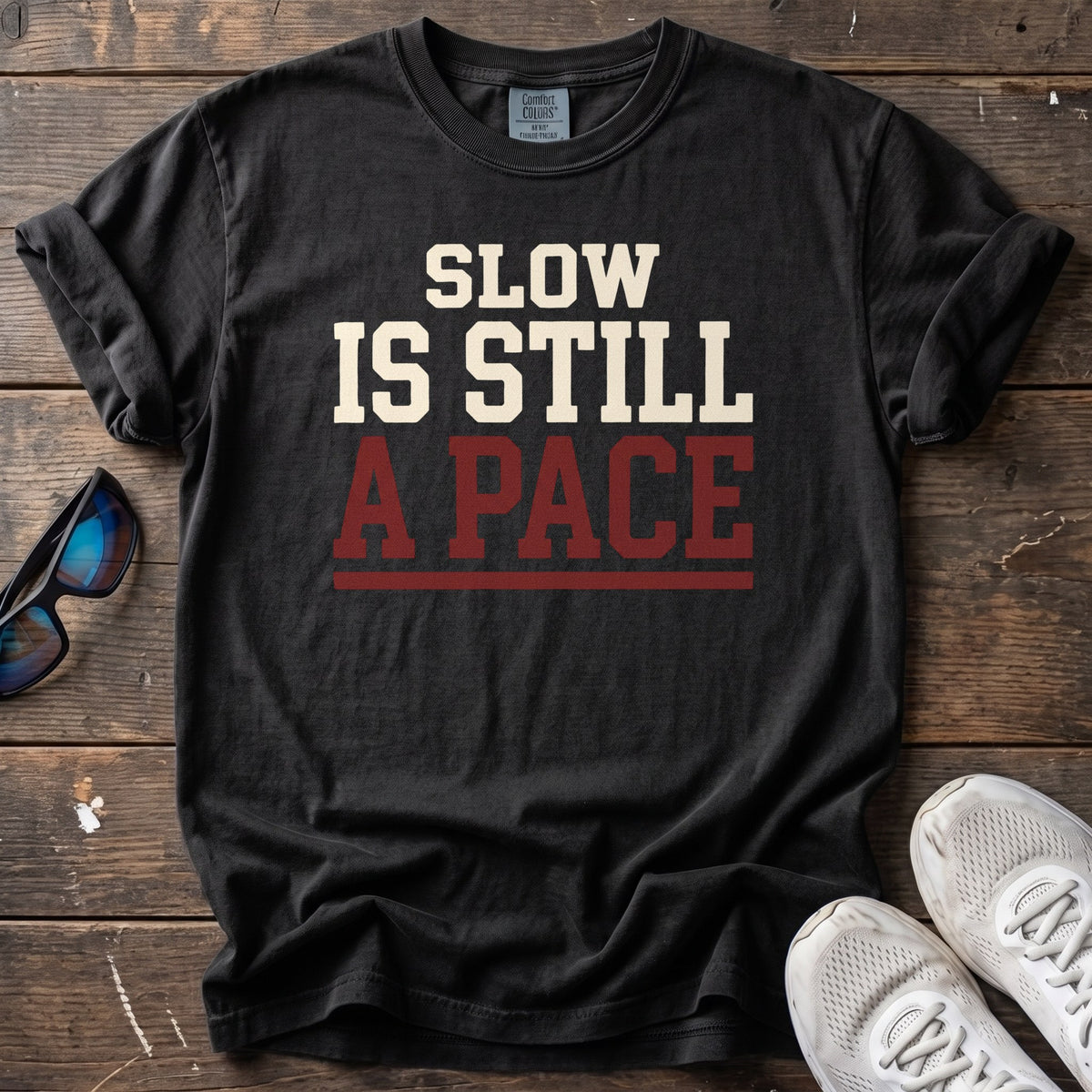 Slow is Still a Pace Tee — Black
