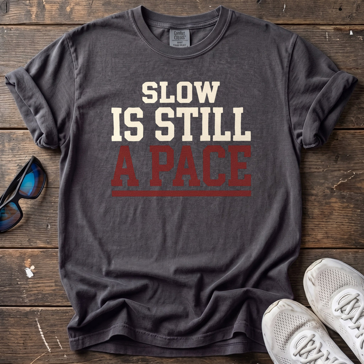 Slow is Still a Pace Tee — Graphite
