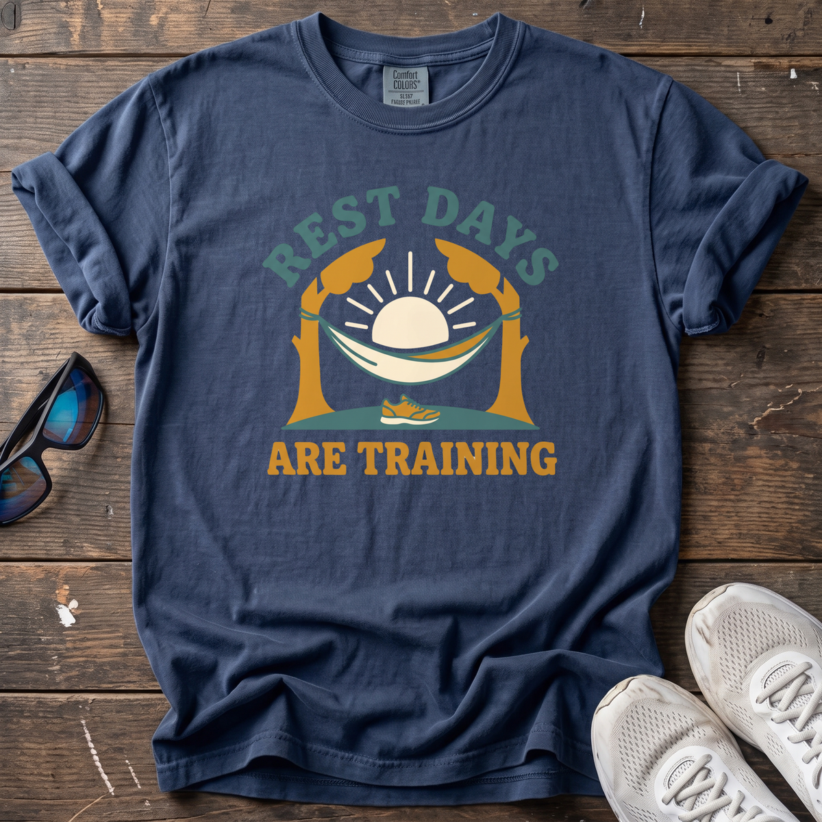 Rest Days are Training Tee — True Navy