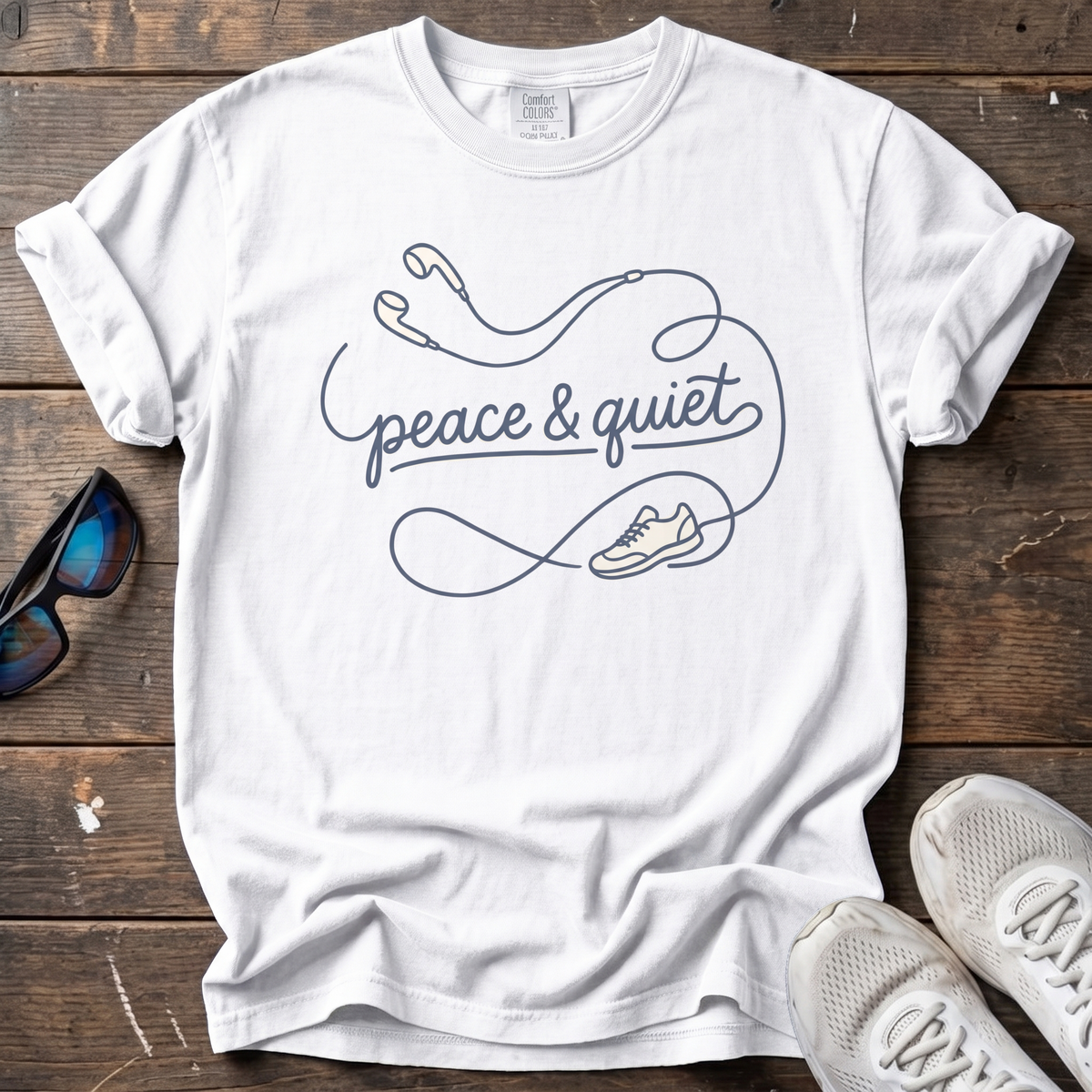 Peace and Quiet Tee — White