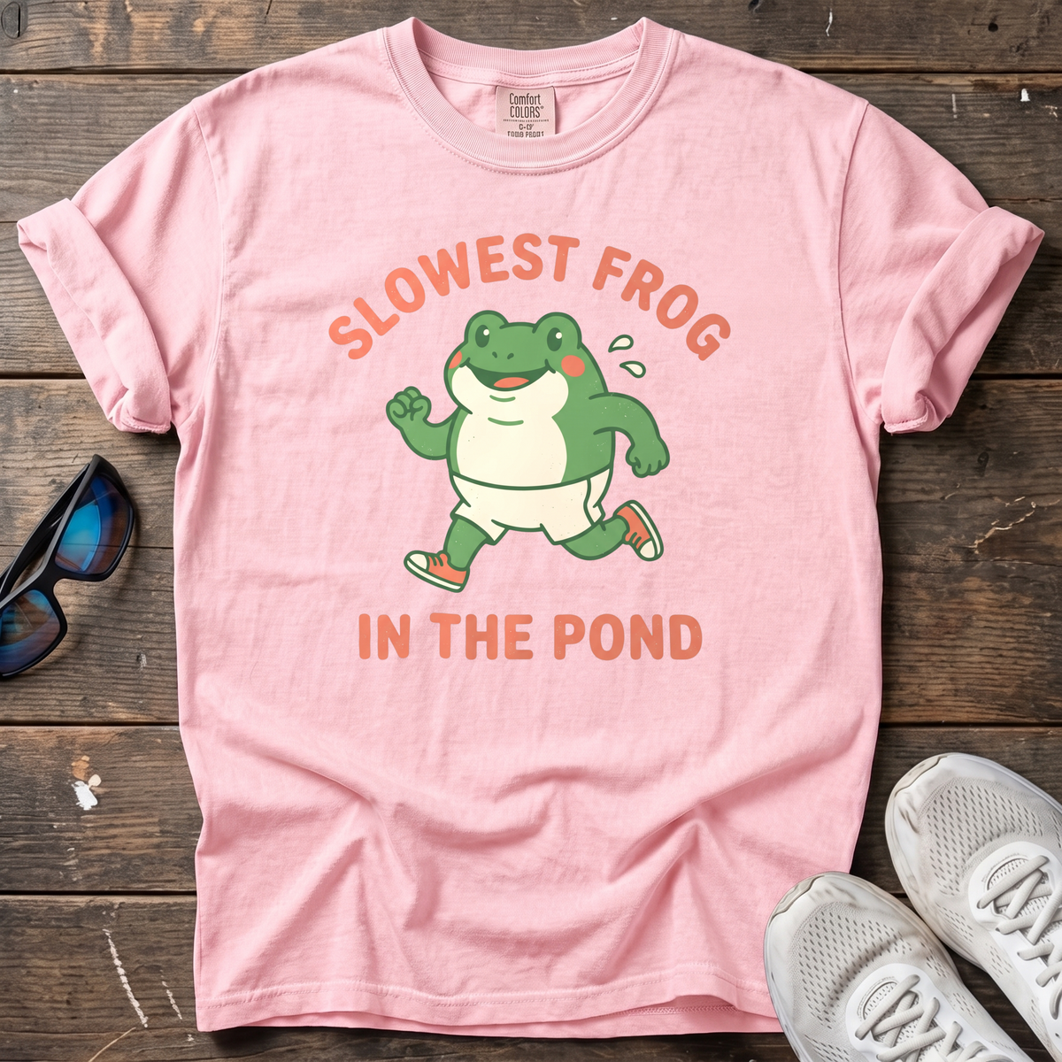 Slowest Frog in the Pond Tee — Blossom