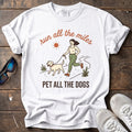 Run All the Miles, Pet All the Dogs Tee — White