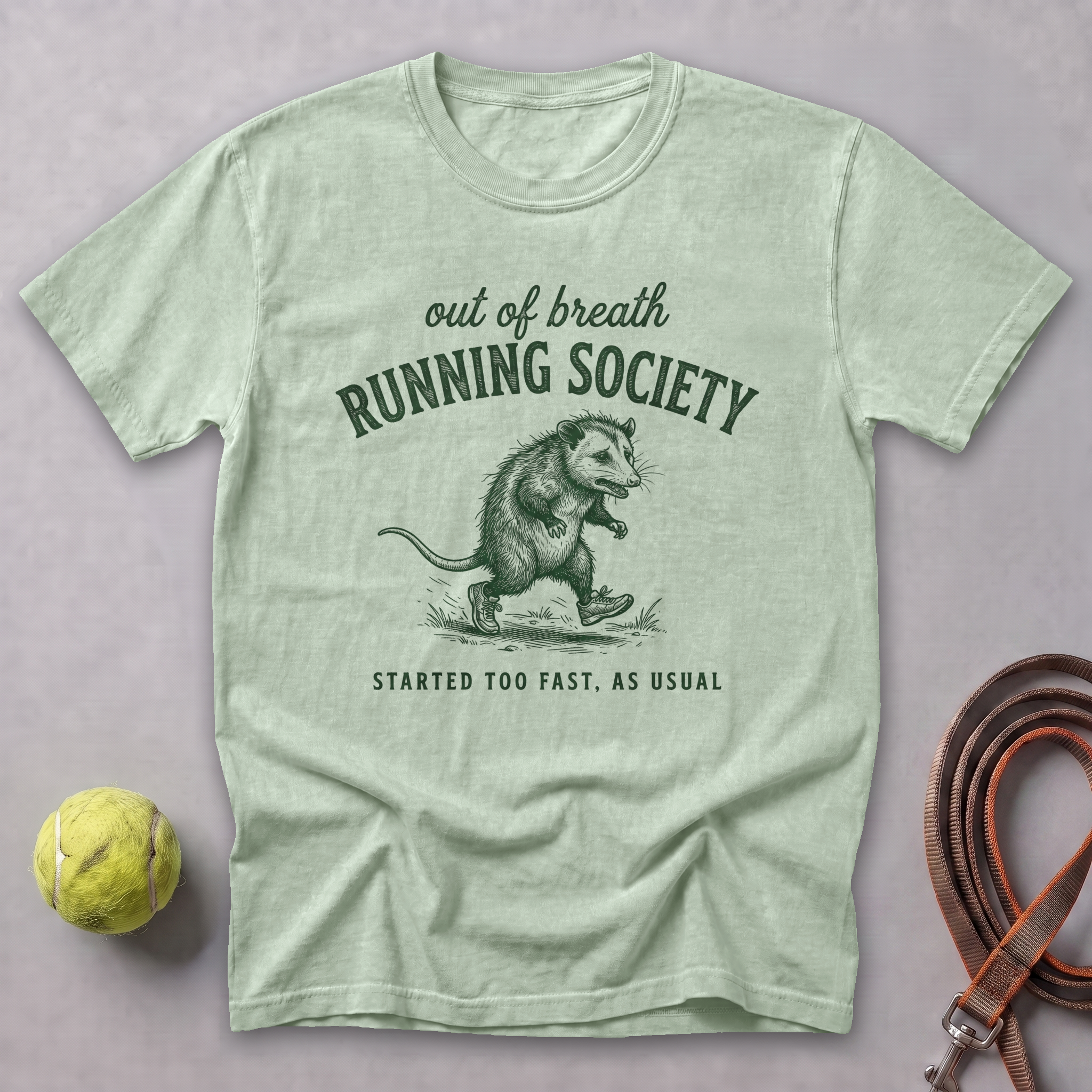 Out of Breath Running Society Tee — Bay