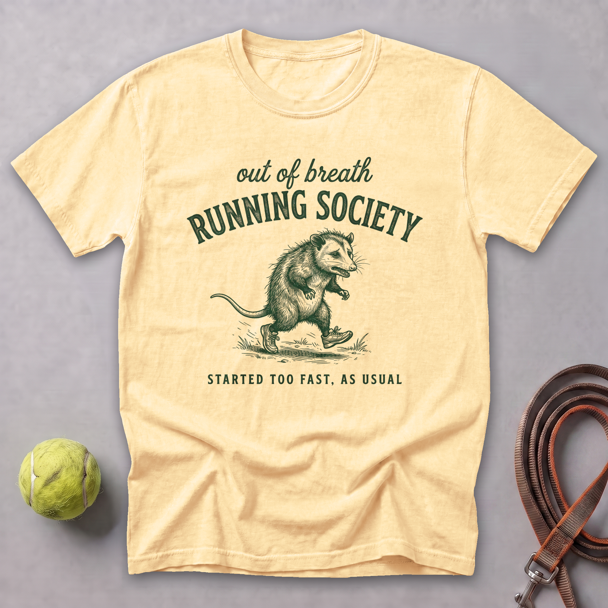 Out of Breath Running Society Tee — Butter