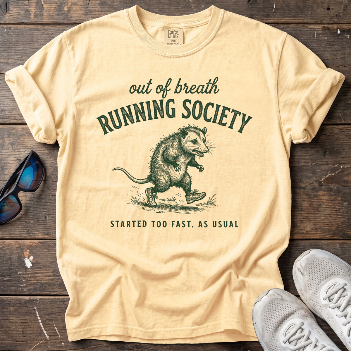 Out of Breath Running Society Tee — Butter