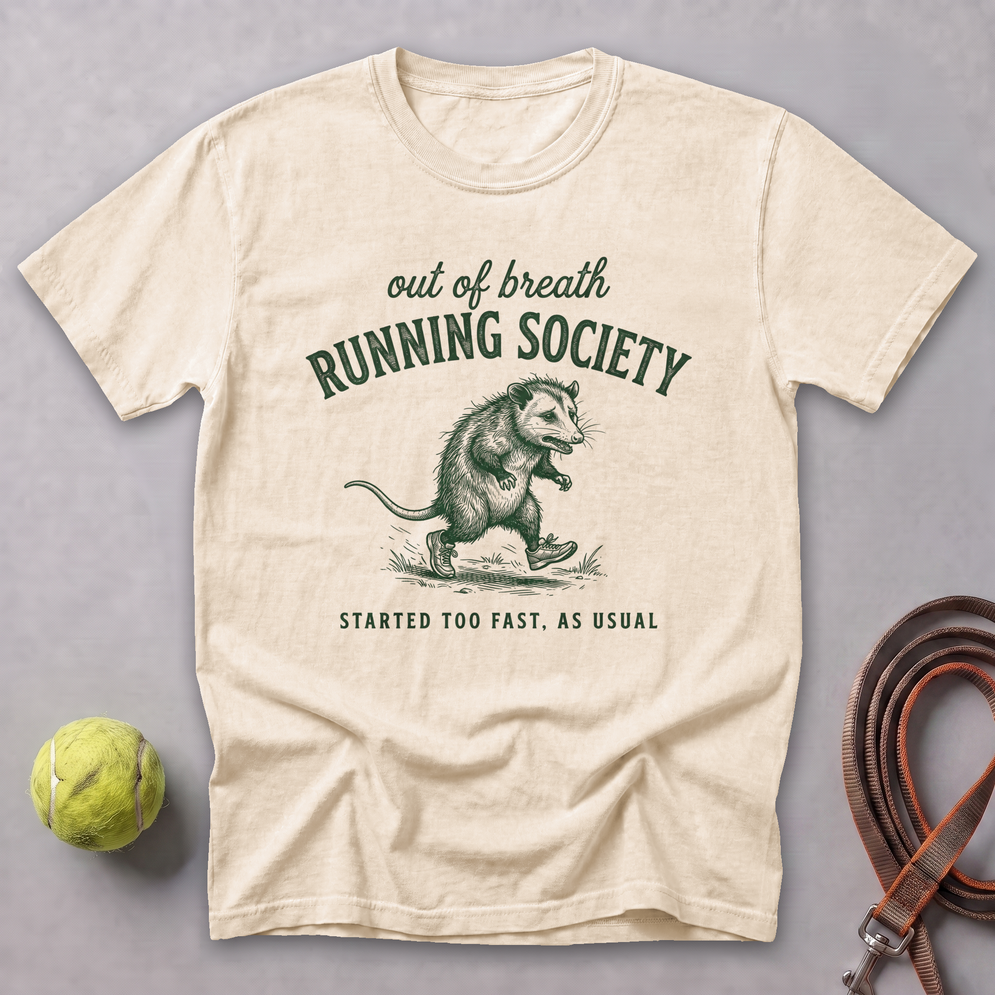 Out of Breath Running Society Tee — Ivory