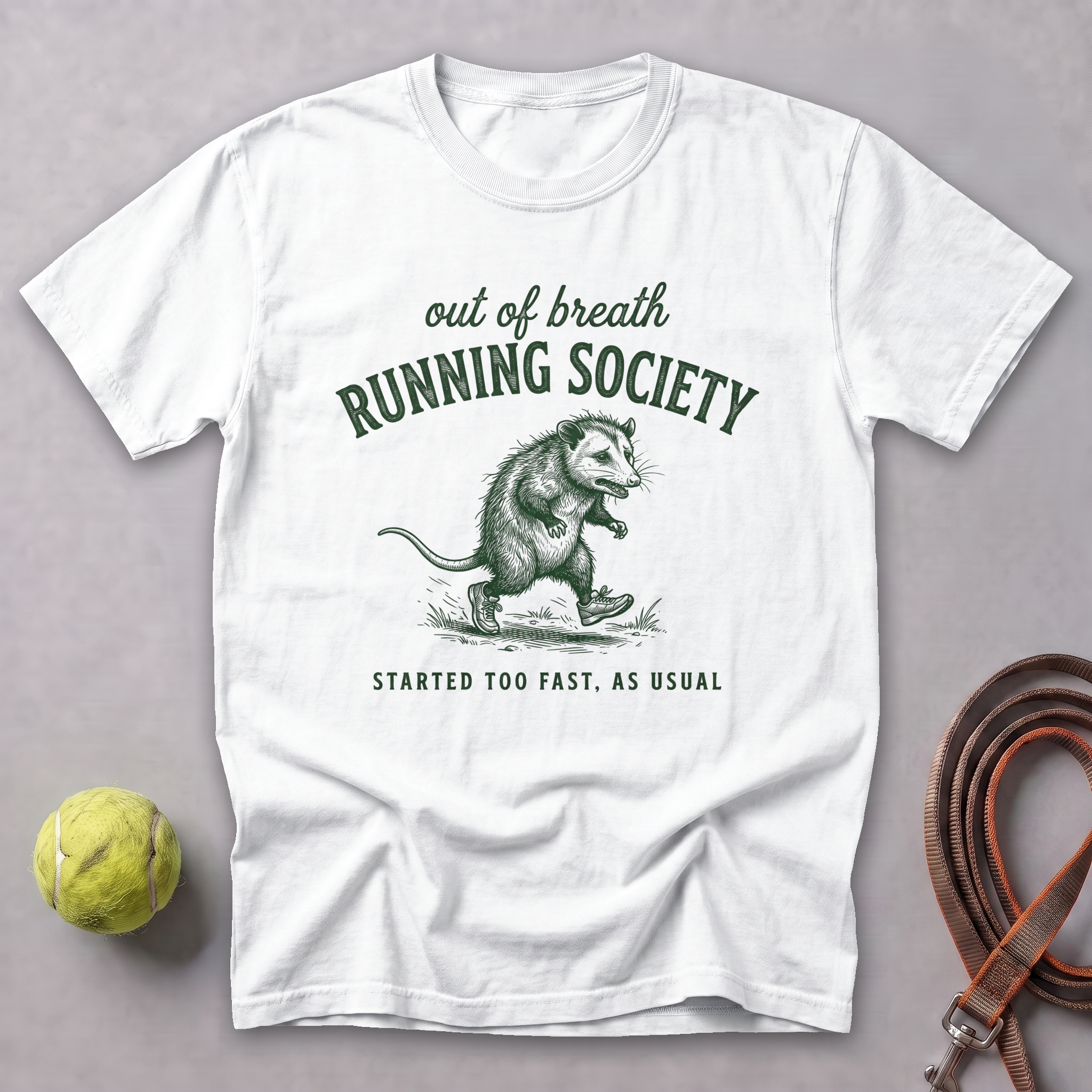 Out of Breath Running Society Tee — White