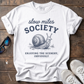 Slow Miles Society Tee — White