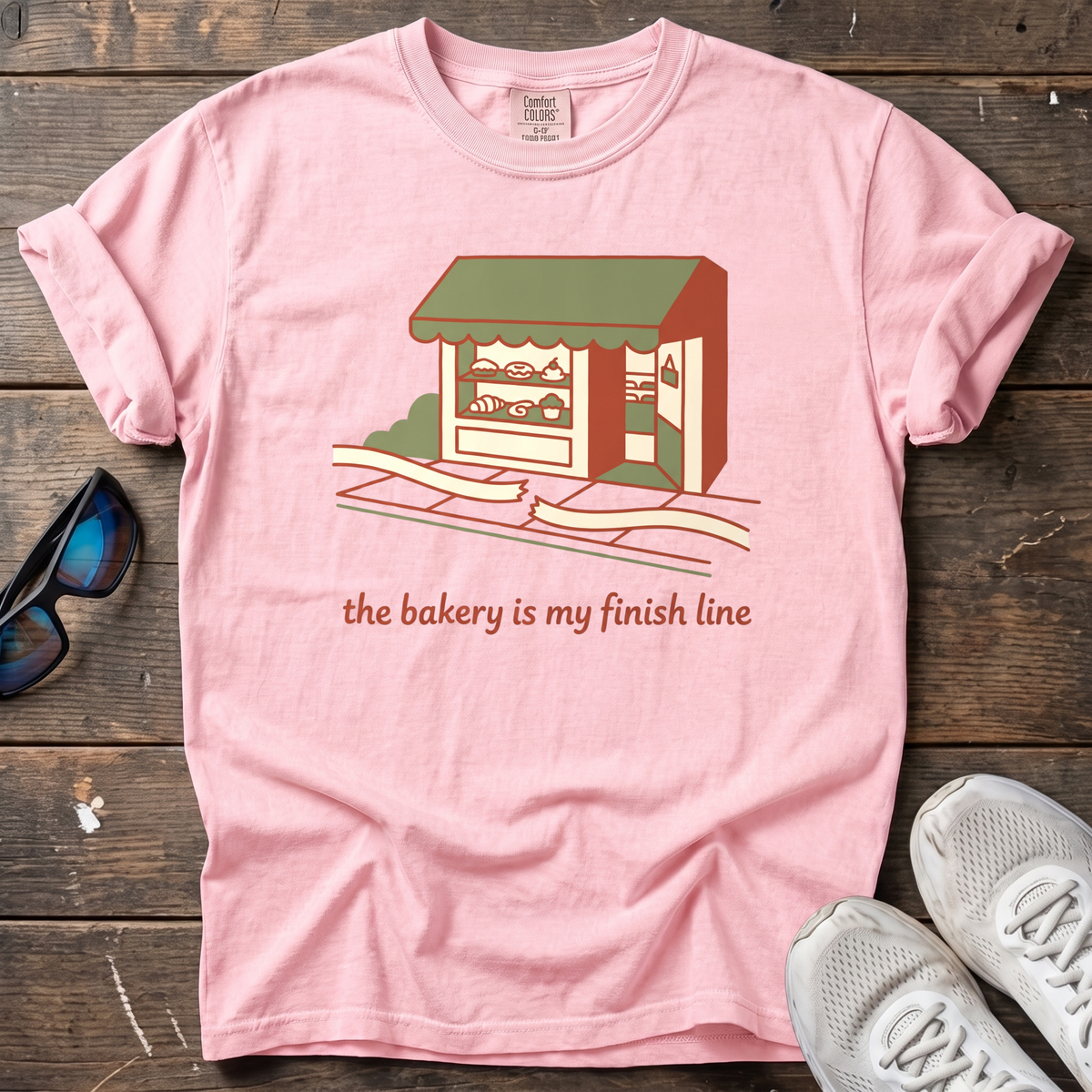 Bakery is My Finish Line Tee — Blossom