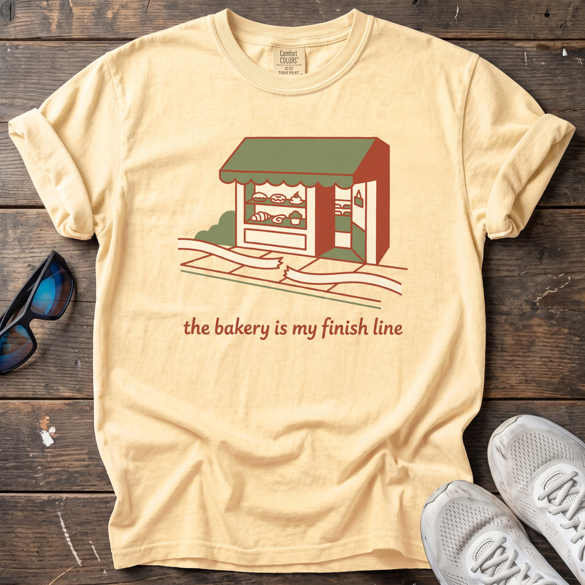 Bakery is My Finish Line Tee — Butter