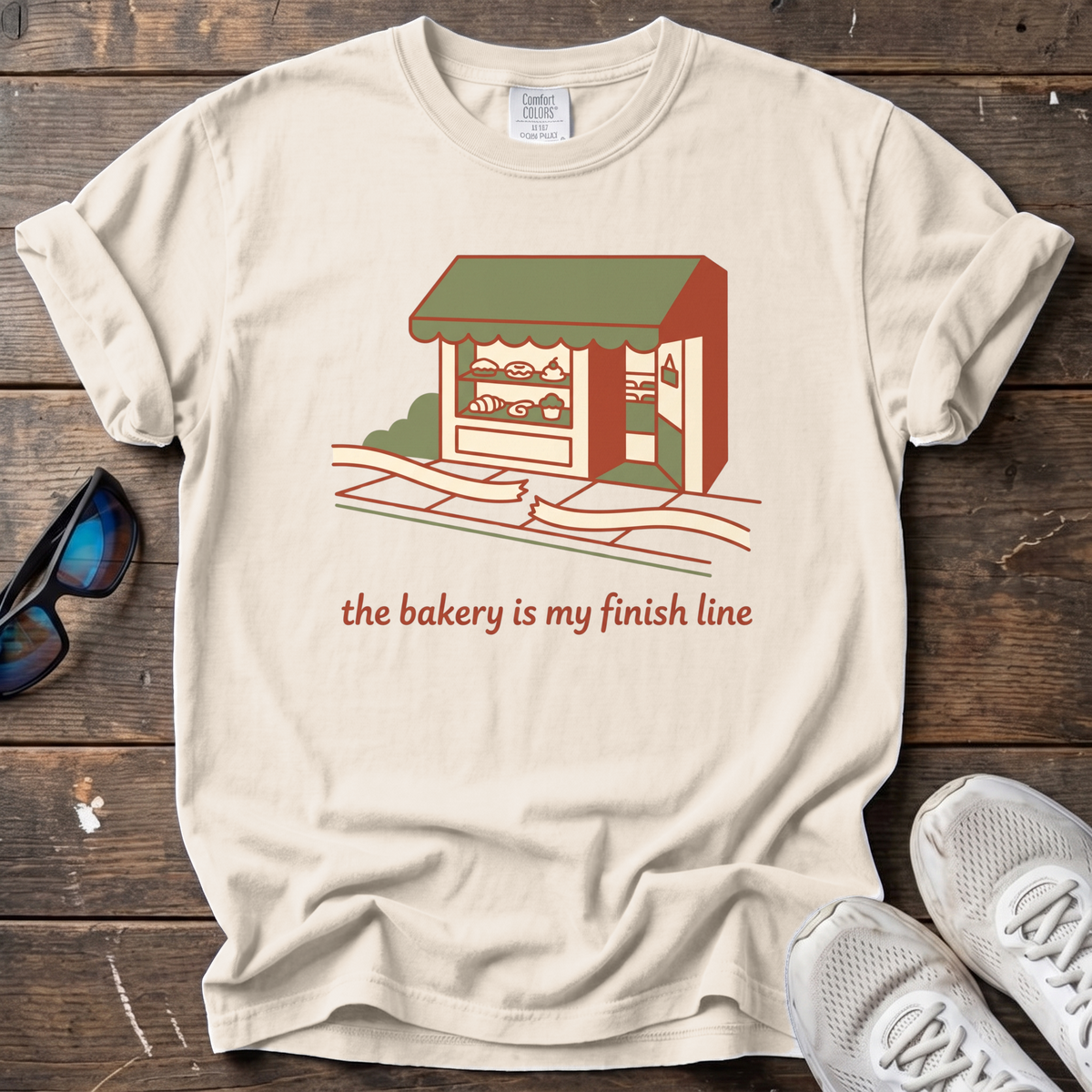 Bakery is My Finish Line Tee — Ivory