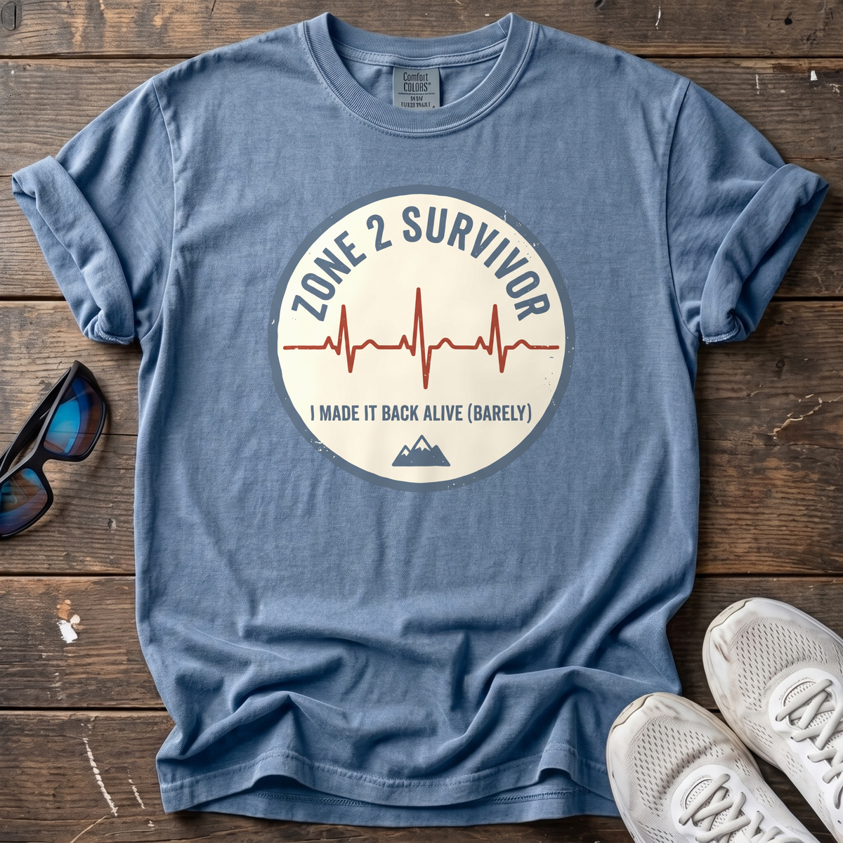 Zone 2 Survivor Pulse Tee — Blue Jean