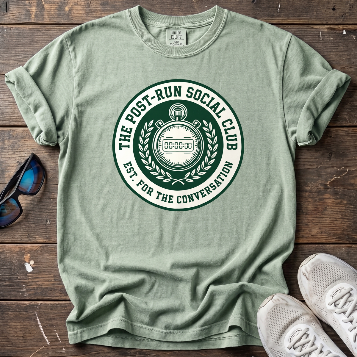 Post-Run Social Club Tee — Bay