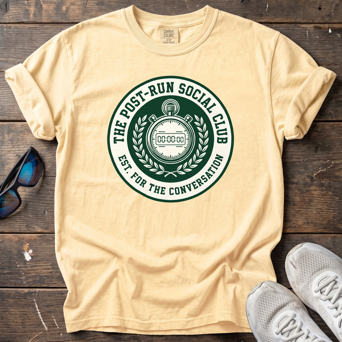 Post-Run Social Club Tee — Butter