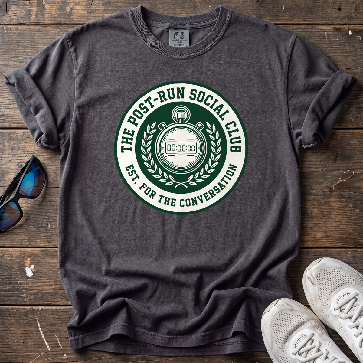 Post-Run Social Club Tee — Graphite
