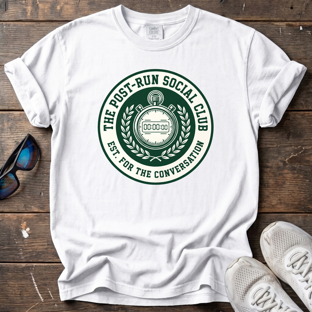 Post-Run Social Club Tee — White