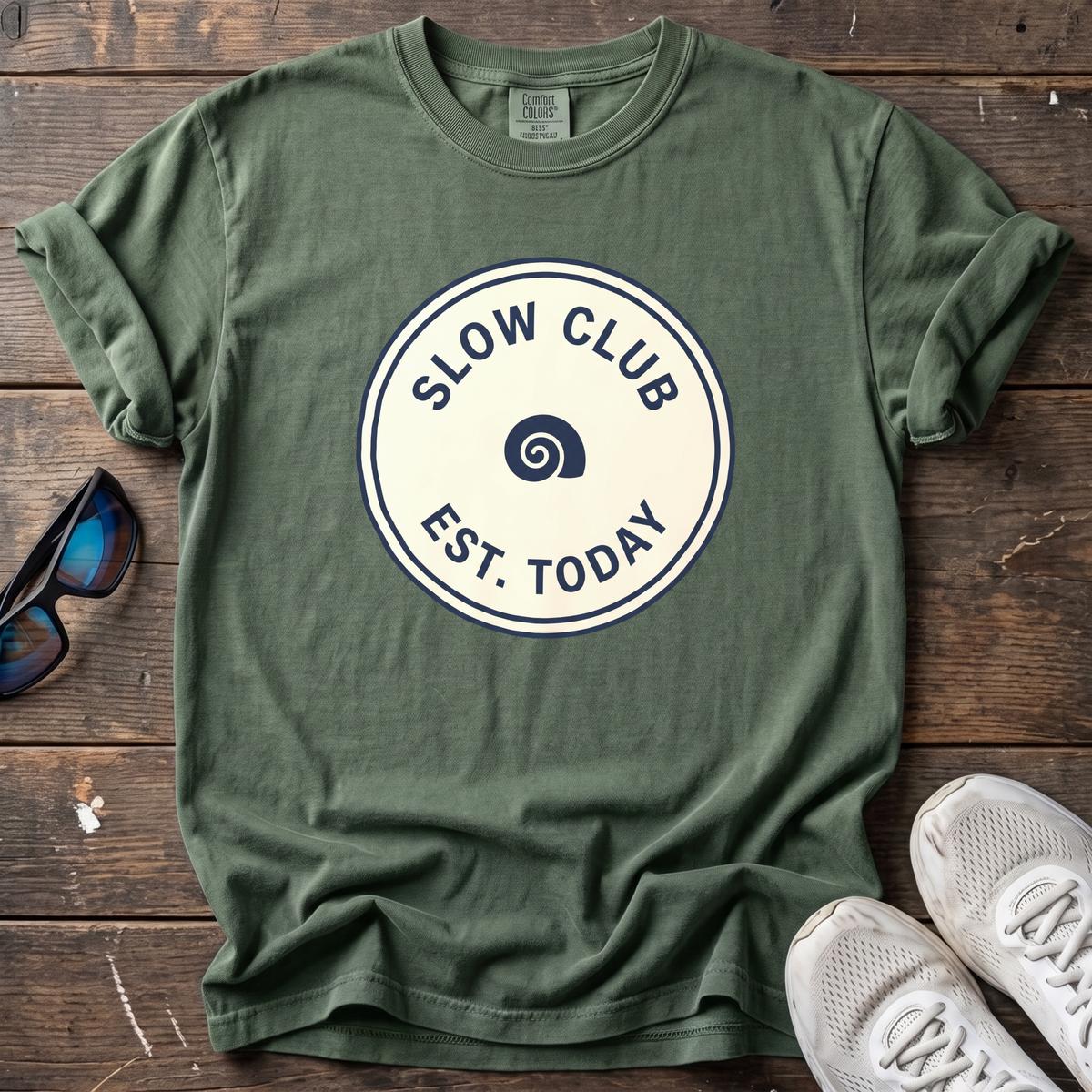 Slow Club Tee — Moss