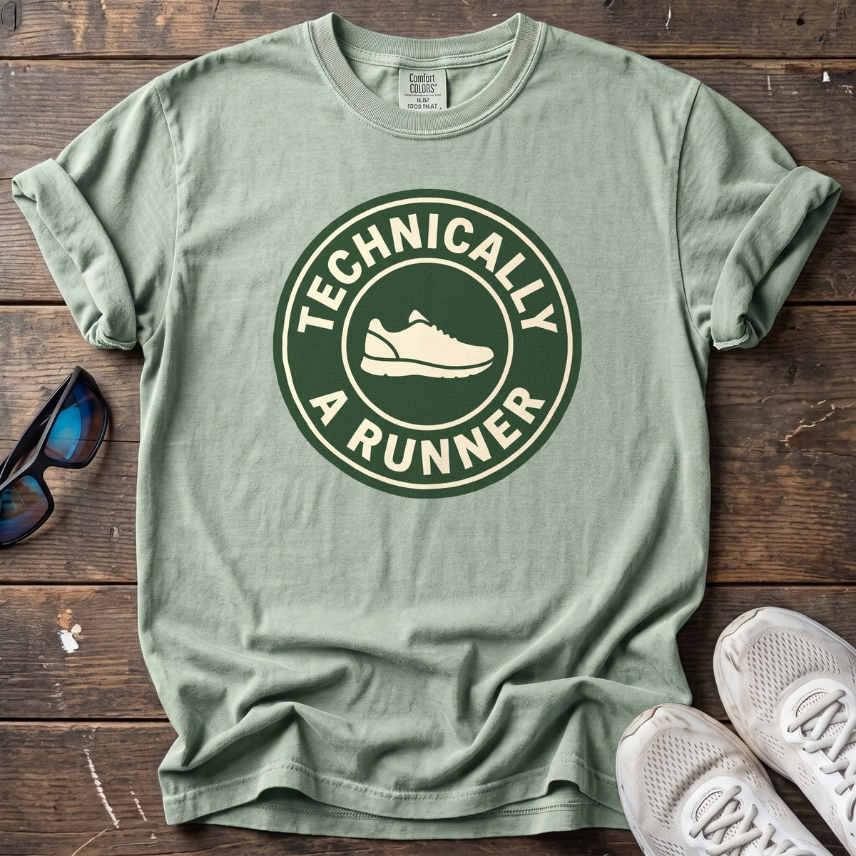 Technically a Runner Shoe Badge Tee — Bay