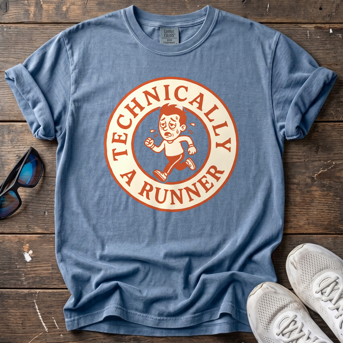 Technically a Runner Mascot Tee — Blue Jean