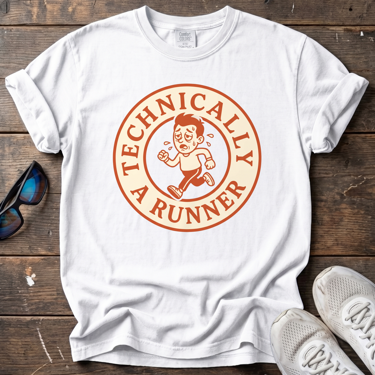 Technically a Runner Mascot Tee — White