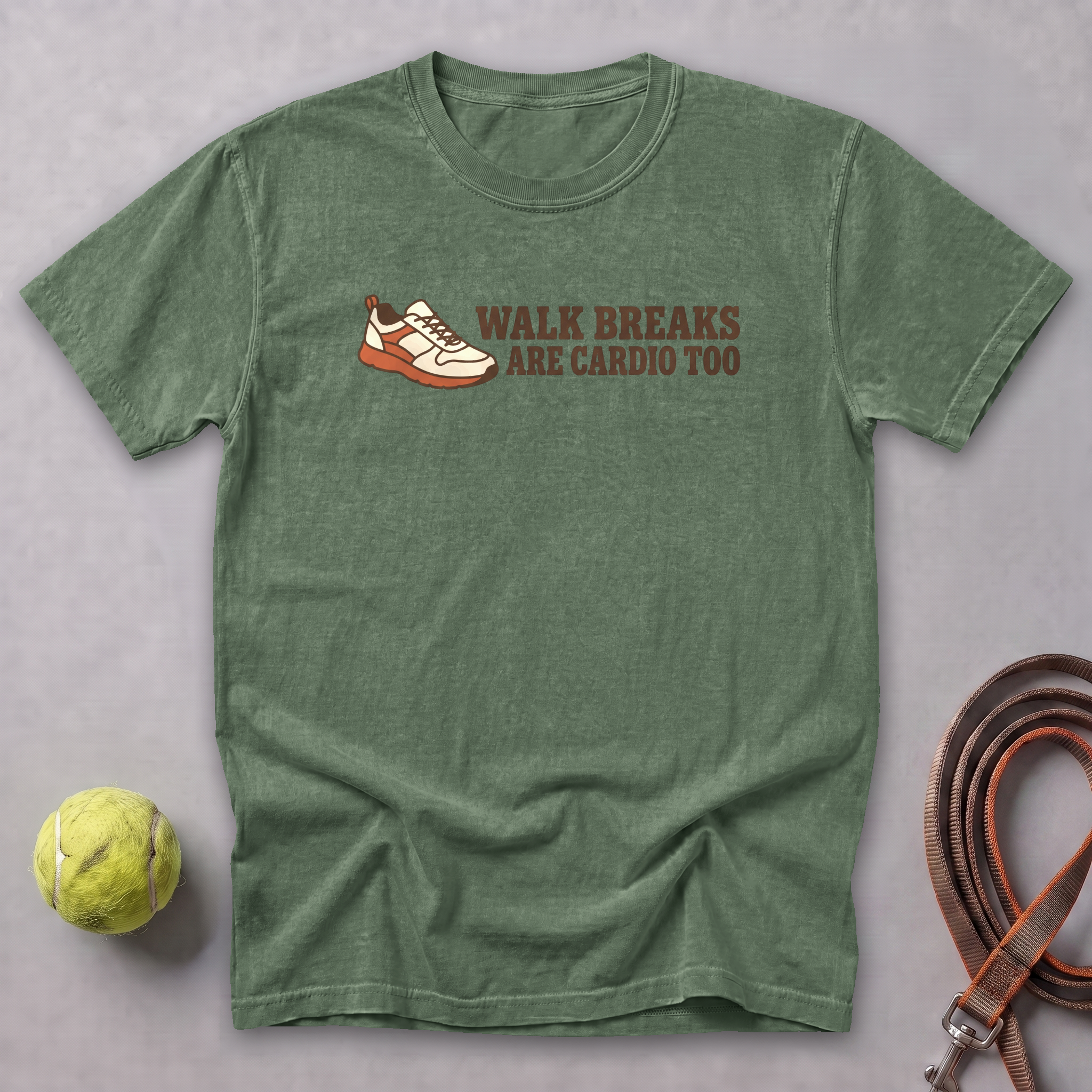 Walk Breaks Are Cardio Tee — Moss