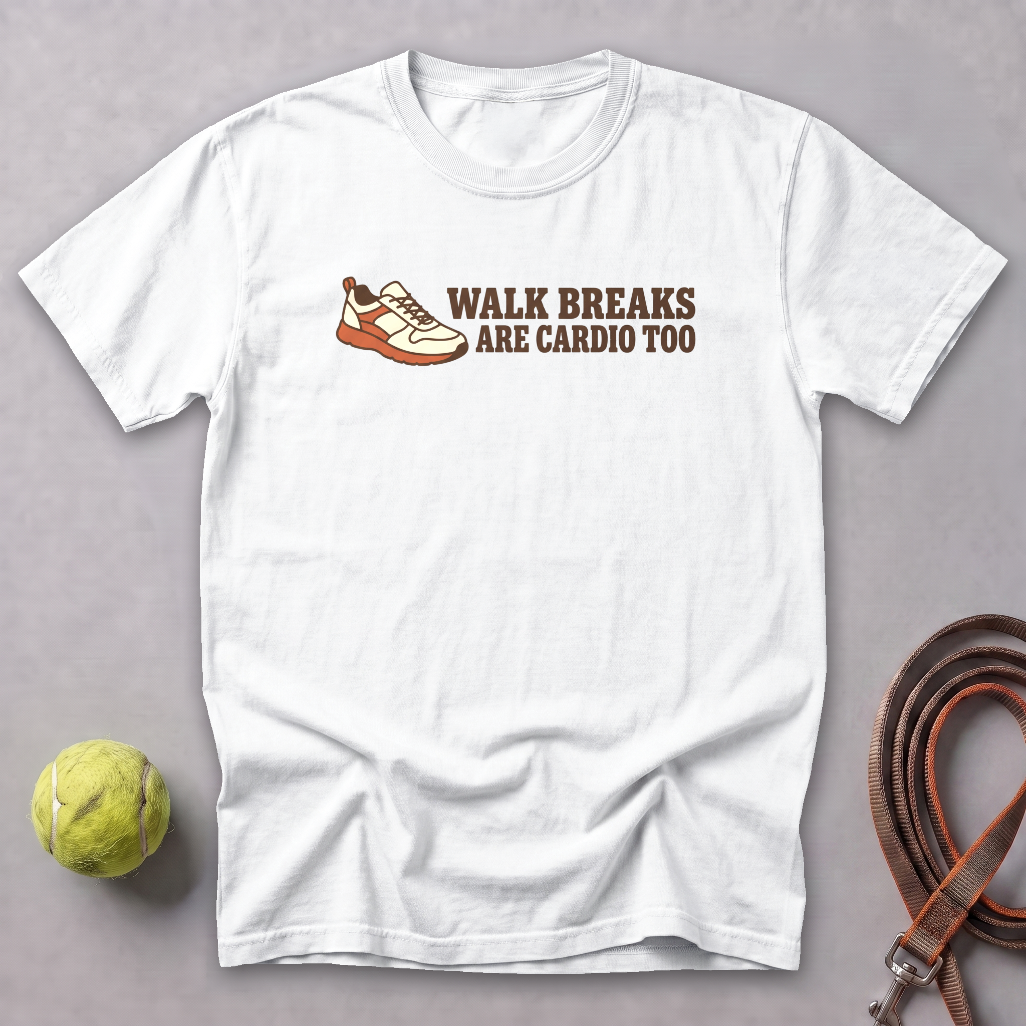 Walk Breaks Are Cardio Tee — White